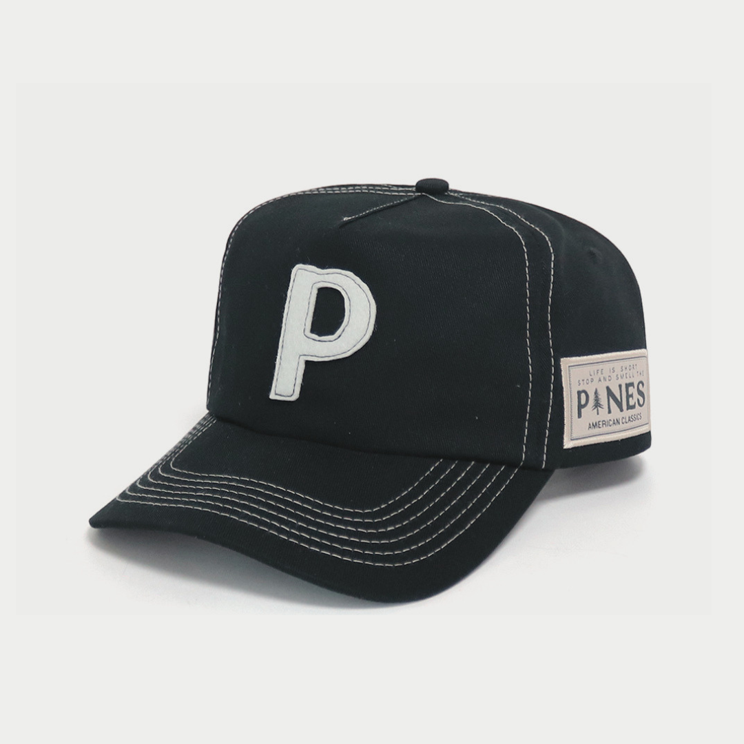 Canvas Letter Cap - Black