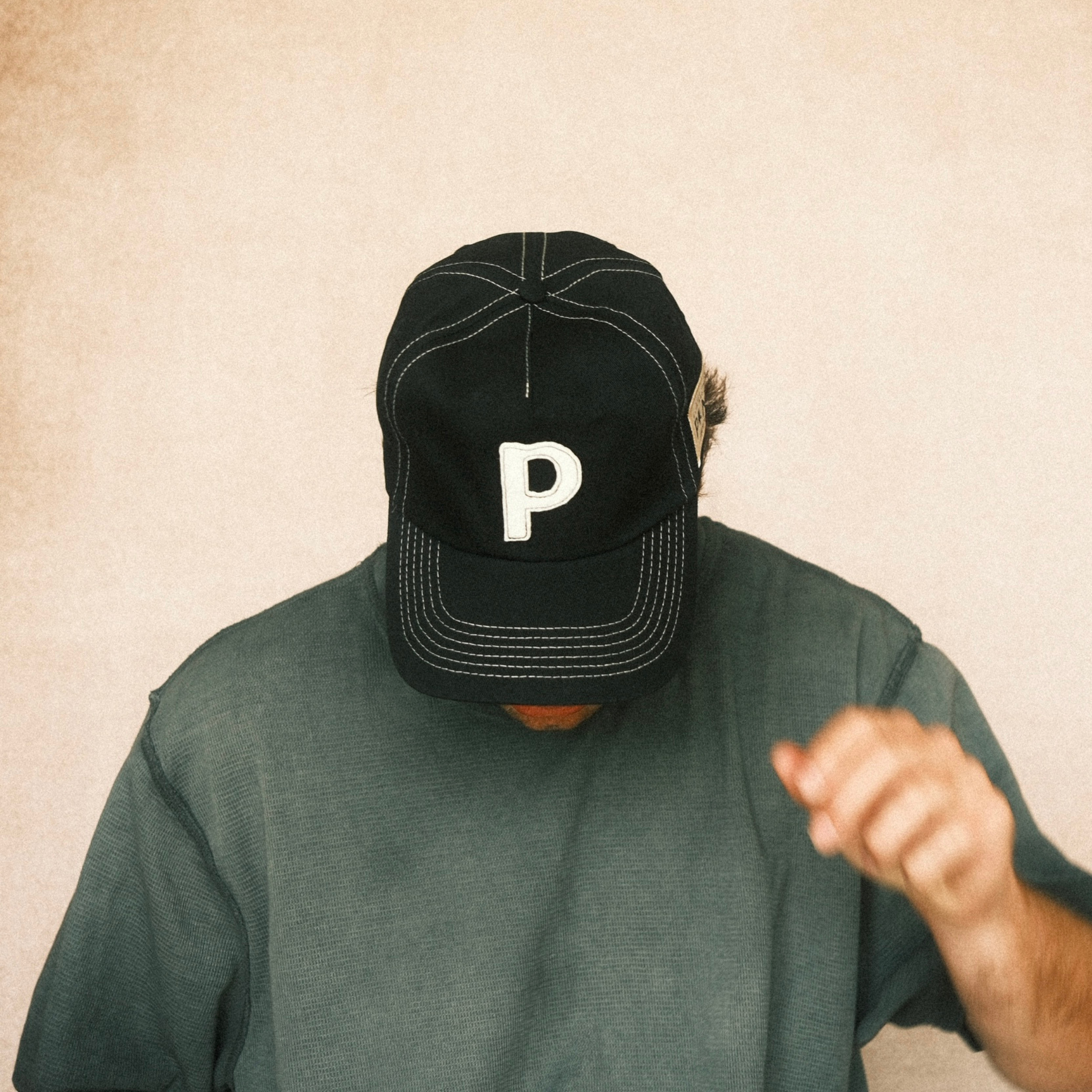 Canvas Letter Cap - Black