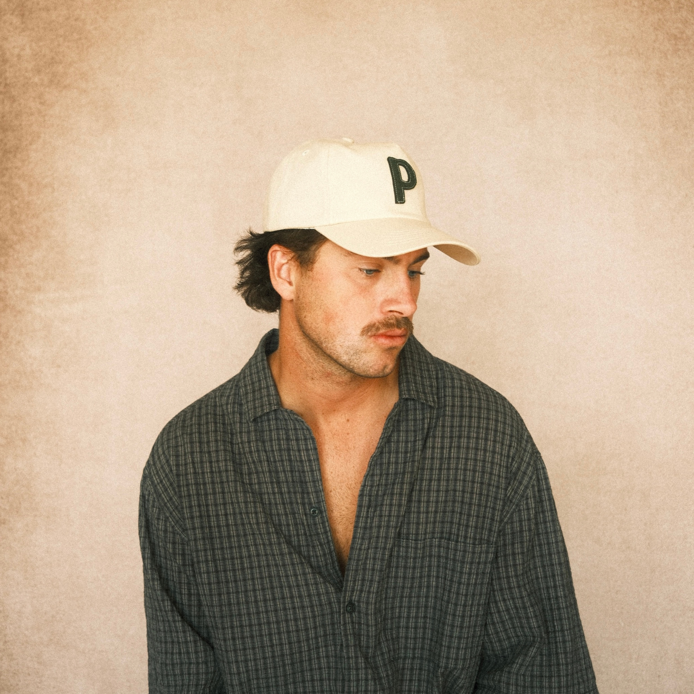 Canvas Letter Cap - Tan