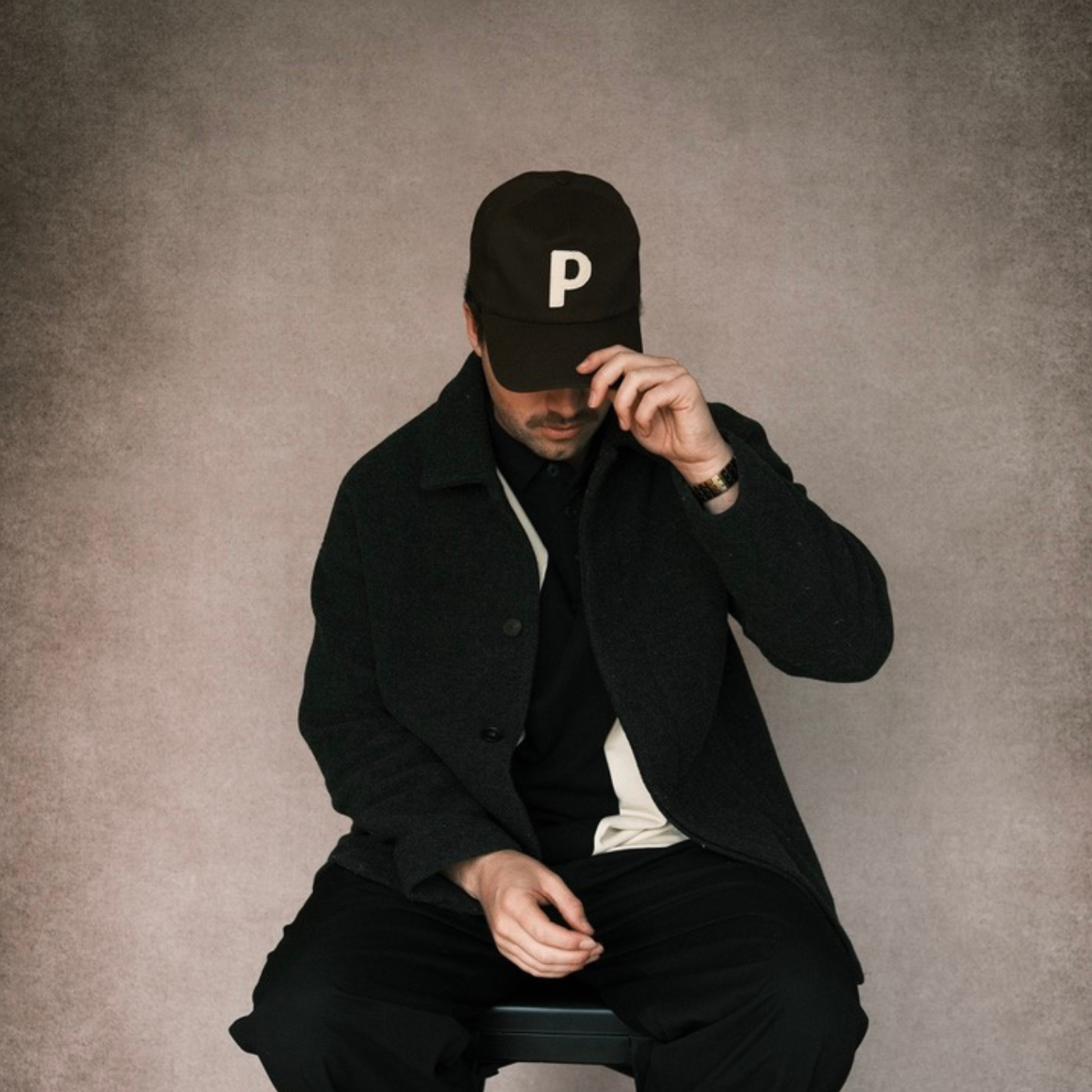 Canvas Letter Cap - Brown