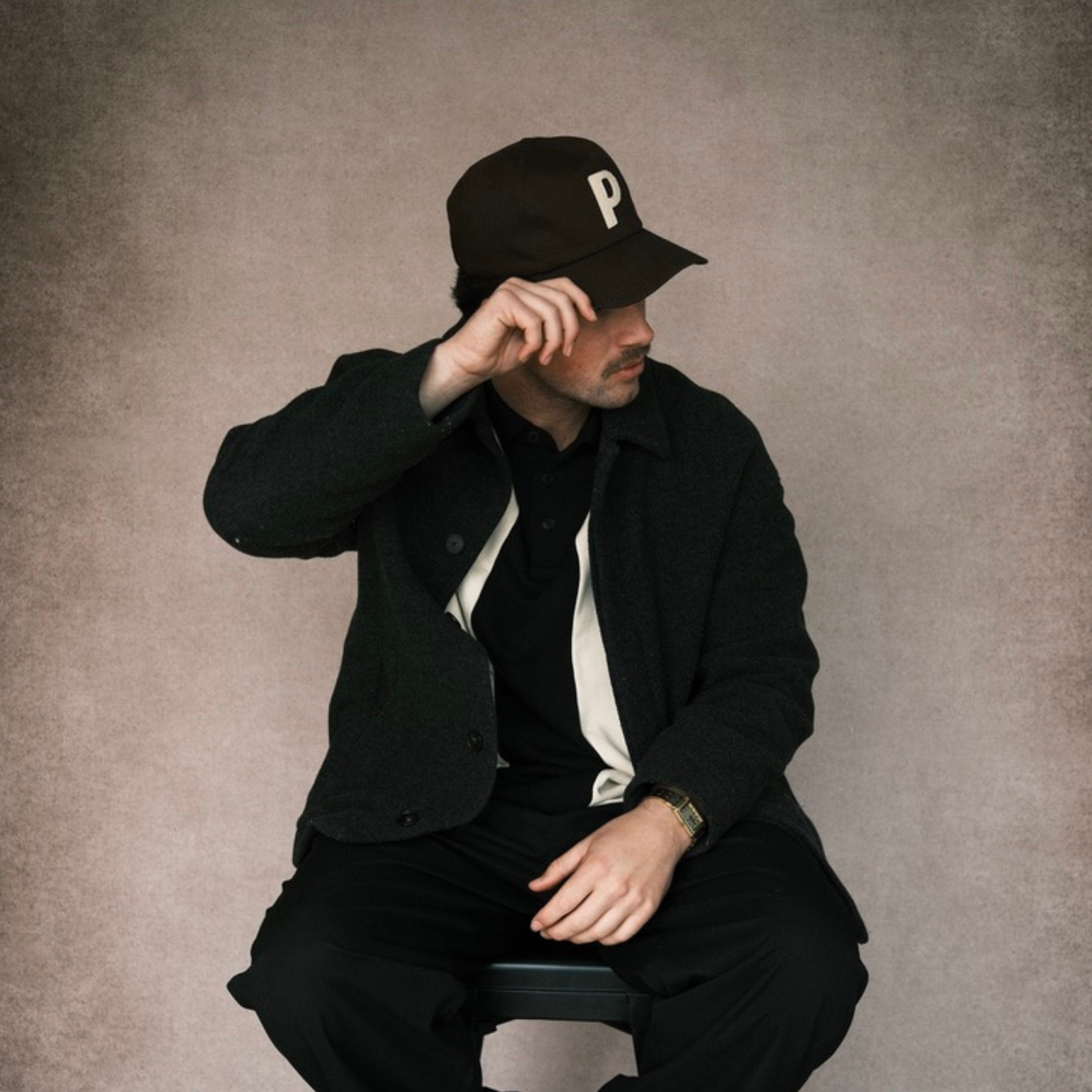 Canvas Letter Cap - Brown