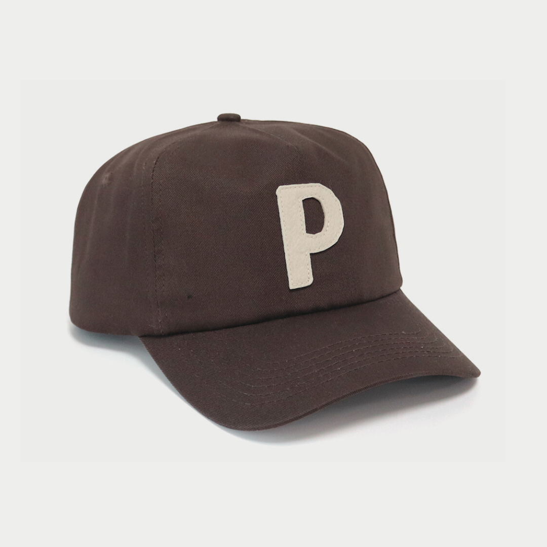Canvas Letter Cap - Brown