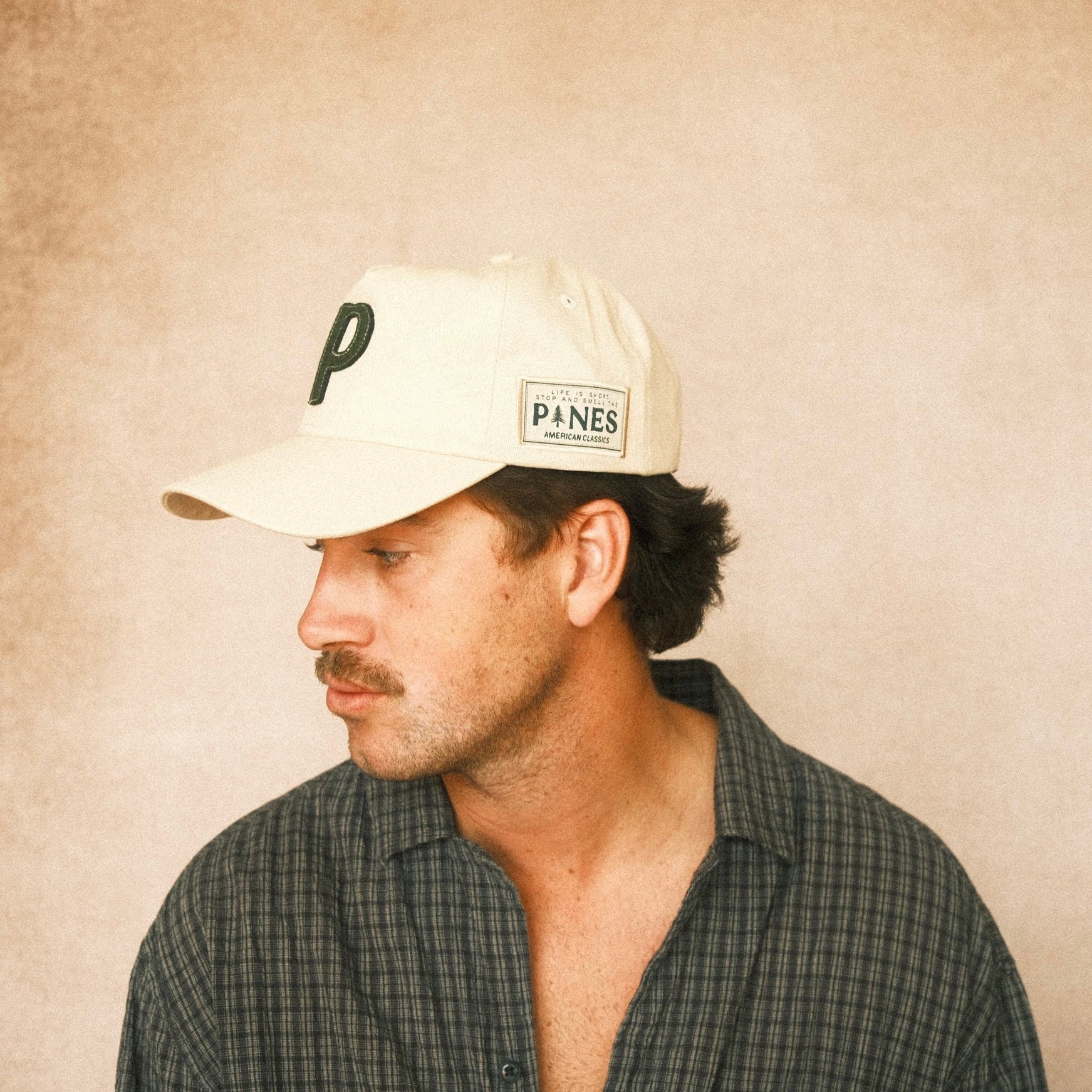 Canvas Letter Cap - Tan