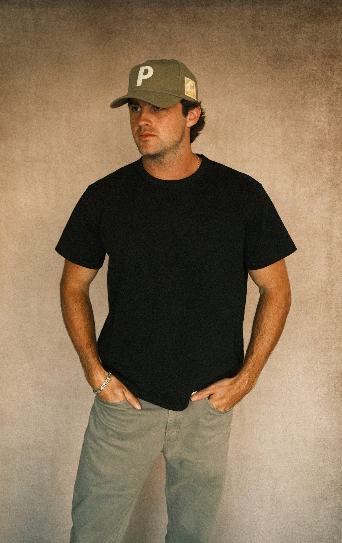Short-Sleeve Cotton Tee - Black
