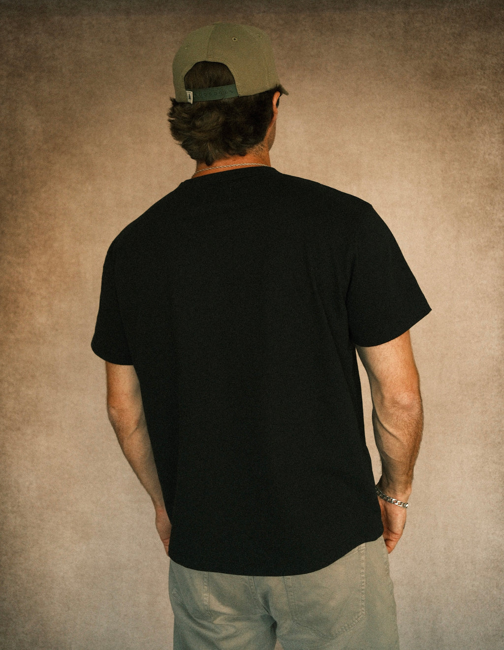 Short-Sleeve Cotton Tee - Black