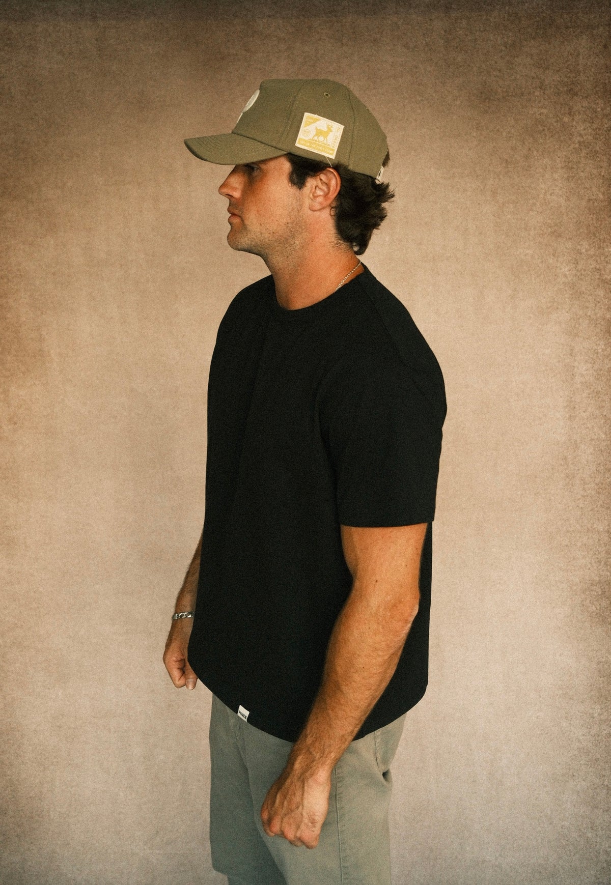 Short-Sleeve Cotton Tee - Black