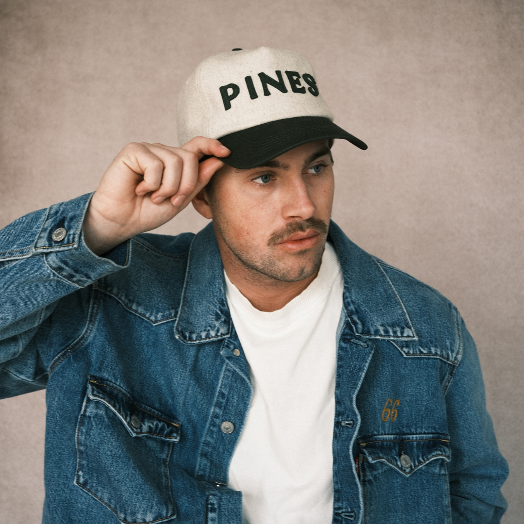 Wool Two-Tone Cap (Oat / Forest)